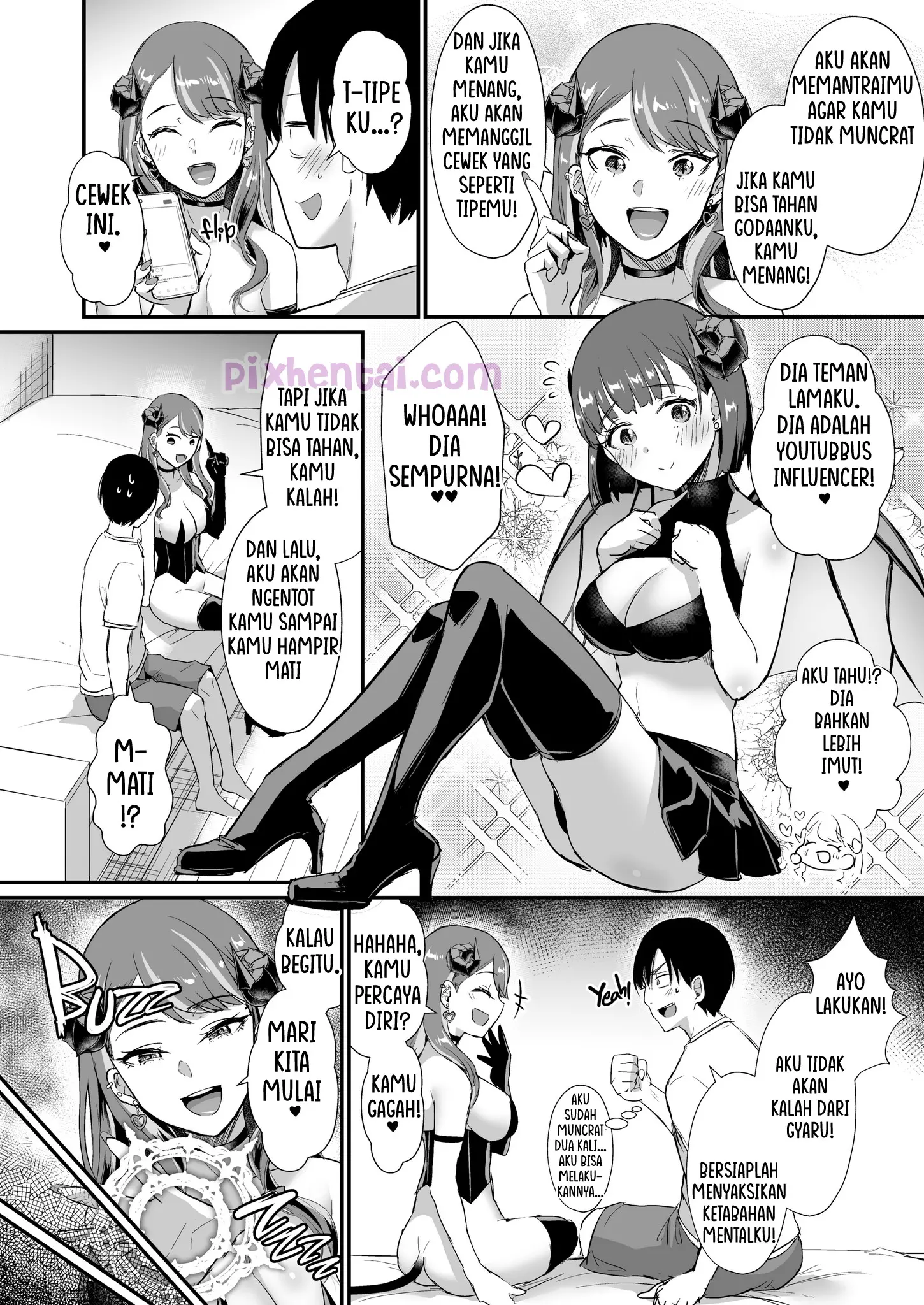 Komik hentai xxx manga sex bokep Protecting my Virginity From a Gyaru Succubus 17